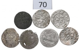 Set of Polish coins - including the 1584 Malbork shellac