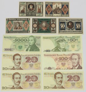 Poland, Set of banknotes and notgelds