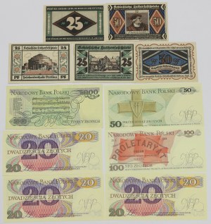 Poland, Set of banknotes and notgelds