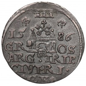Stephen Bathory, 3 groschen 1586, Riga