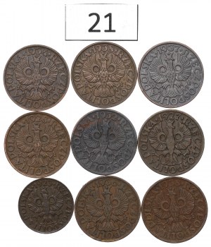 Second Republic, Set 1-2 pennies 1923-38