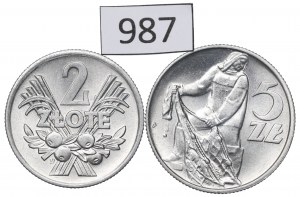 People's Republic of Poland, Set of 2 and 5 Gold 1974
