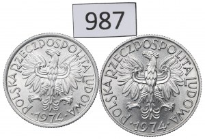 People's Republic of Poland, Set of 2 and 5 Gold 1974