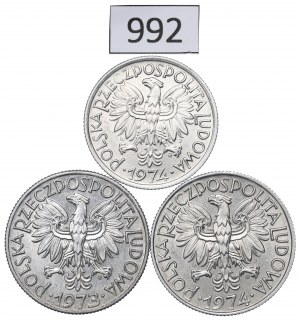 People's Republic of Poland, Set of 2-5 Gold 1973-74