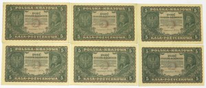 II RP, 5 marks 1919 - set from two bank parcels of 6 copies.