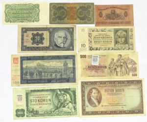 Czechoslovakia, Lot of banknotes