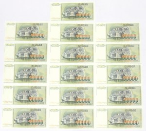 Jugoslavia, Lot 50.000 dinars 1988