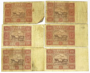 PRL, 100 zloty 1947 - set of 6 copies.