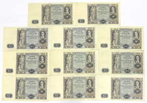 II RP, 20 zloty 1936 - set of 11 copies.