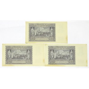 GG, 20 złotych 1940 - zestaw 3 egz.