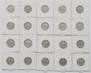 USA, Lot 5 cents 1913-37