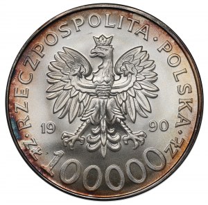 Third Republic, 100,000 zloty 1990 Solidarity Type A