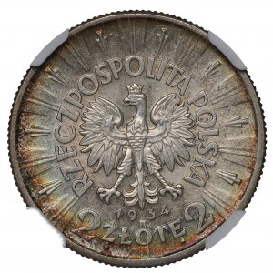 II Republic of Poland, 2 zloty 1934 Pilsudski - NGC UNC Details