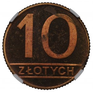 PRL, 10 złotych 1989 - NGC PF65 Ultra Cameo