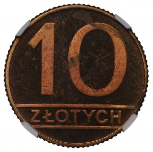 PRL, 10 zloty 1989 - NGC PF65 Ultra Cameo