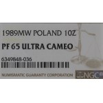 PRL, 10 złotych 1989 - NGC PF65 Ultra Cameo