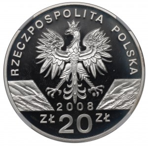 III RP, 20 Gold 2008 Peregrine Falcon - NGC PF68 Ultra Cameo
