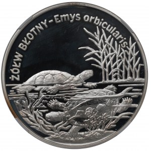 III RP, 20 złotych 2002 Żółw błotny - NGC PF68 Ultra Cameo