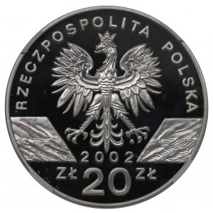 III RP, 20 złotych 2002 Żółw błotny - NGC PF68 Ultra Cameo
