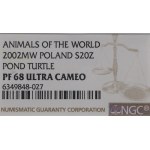 III RP, 20 złotych 2002 Żółw błotny - NGC PF68 Ultra Cameo