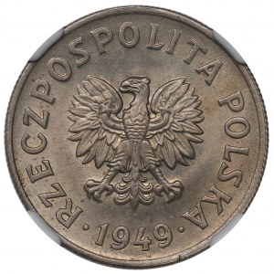 PRL, 50 pennies 1949 - CuNi NGC MS64