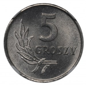 PRL, 5 groszy 1971 - NGC MS66