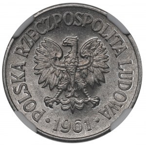 PRL, 20 groszy 1961 - NGC MS66