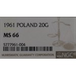 PRL, 20 groszy 1961 - NGC MS66