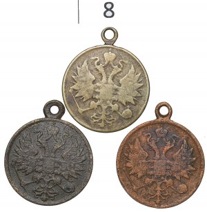 Russia, Alexander II, Medal for January Uprising 1863-64 - lot 3 pcs