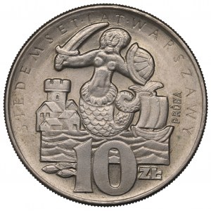 Peoples Republic of Poland, 10 zloty 1965 VII centuries of Warsaw - Specimen CuNi