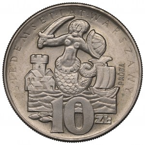 Peoples Republic of Poland, 10 zloty 1965 VII centuries of Warsaw - Specimen CuNi