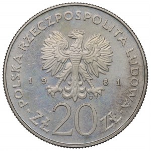 PRL, 20 złotych 1981 Kraków - Próba CuNi
