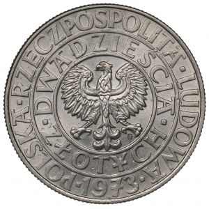 PRL, 20 złotych 1973 drzewo - Próba CuNi