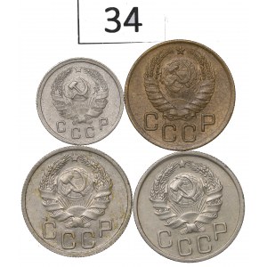 Soviet Union, lot 3-20 kopecks 1935-41