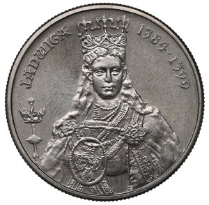 People's Republic of Poland, 100 gold 1988 Jadwiga - invisible designer's mark