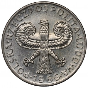 People's Republic of Poland, 10 zloty 1966 - Small column.