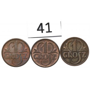 II RP, Zestaw 1 grosz 1931-38