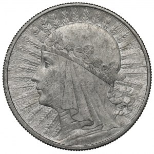 II Republic of Poland, 10 zlotych 1932, Women's Head, London