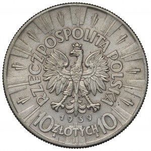 II Republic of Poland, 10 zloty 1939 Pilsudski