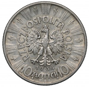 II Republic of Poland, 10 zloty 1934 Pilsudski