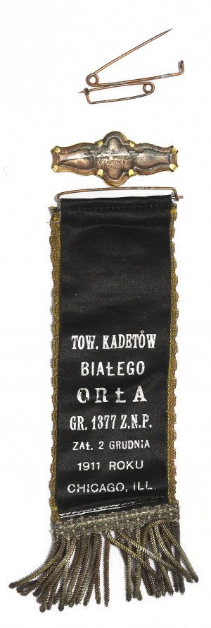 Polonia in the U.S.A., Badge of a member of the White Eagle Cadet Society of Chicago early 20th century.