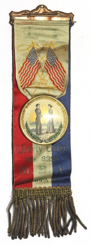 USA, Liberty Lodge Chicago Modern Brotherhood of America member badge