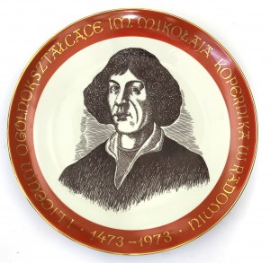 People's Republic of Poland, Ćmielów, Commemorative plate of I LO im Kopernika in Radom 1973