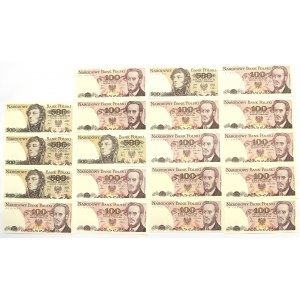 PRL, Zestaw 100-500 złotych 1982-88