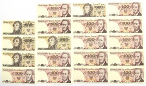 People's Republic of Poland, 100-500 gold set 1982-88