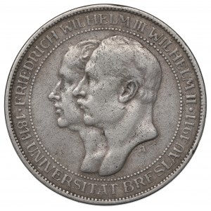 Germany, Preussen, 3 mark 1911 - 100 years of the Breslau University