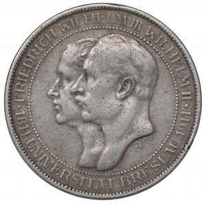 Germany, Preussen, 3 mark 1911 - 100 years of the Breslau University