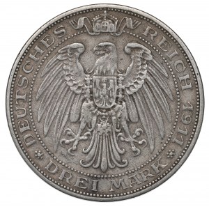 Germany, Preussen, 3 mark 1911 - 100 years of the Breslau University