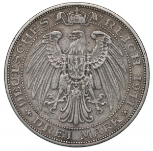 Germany, Preussen, 3 mark 1911 - 100 years of the Breslau University