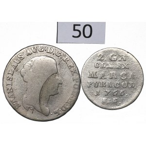 Poniatowski, Half-gold 1766 and two-gold 1790 coins